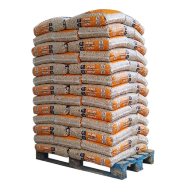 Palete com 65 Sacos de Pellets Wooday – 15 kg Cada, Alto Rendimento